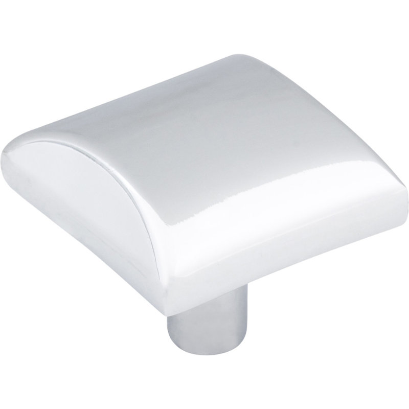 Glendale 1 1/8" Length Square Knob, Polished Chrome