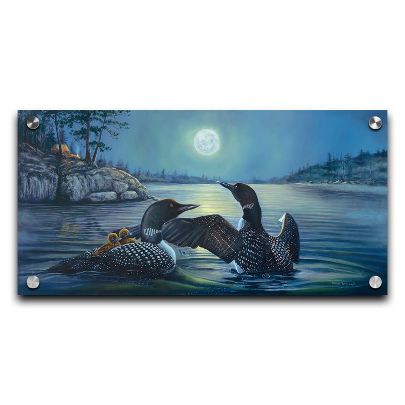" Moonlight Serenade " by Robert Andrea, Plastic/Acrylic, No Mat, 15" H x 30" W x 1" D