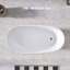 Baignoire de trempage autoportante en acrylique de 67 po x 29,5 po gris mat avec drain latéral en acrylique
