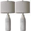 Ensemble de 2 lampes de table en céramique, lampes de chevet modernes pour salon et table de chevet, conception à interrupteur rotatif