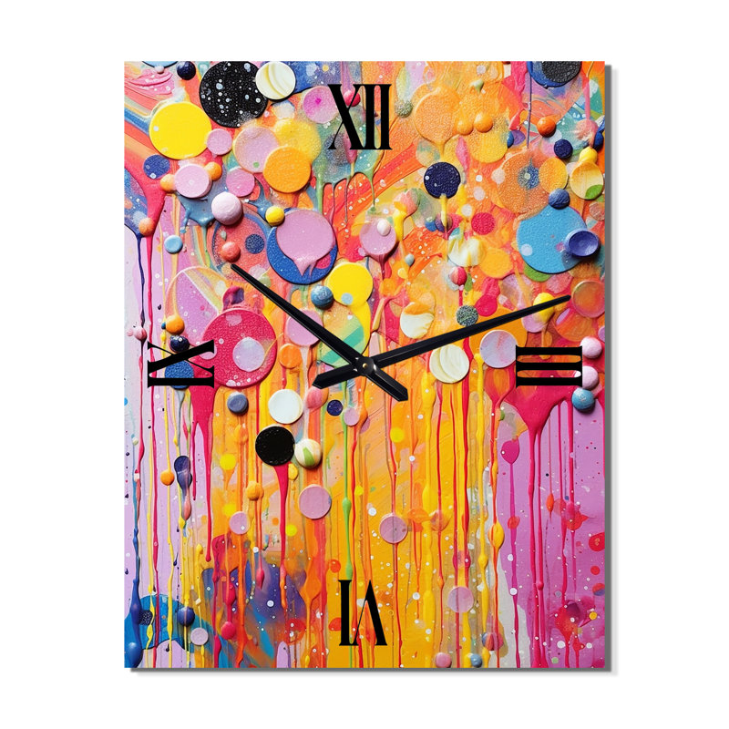 Eileigh - Horloge murale cubisme abstrait, Petit