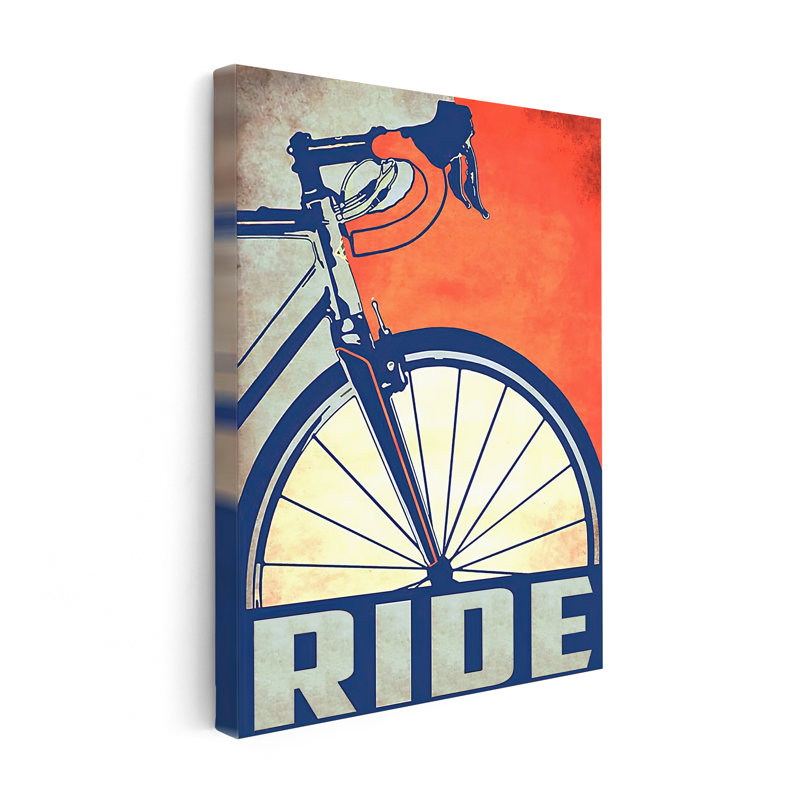 Faire du vélo, Unframed, Canvas, 12"H x 16"W
