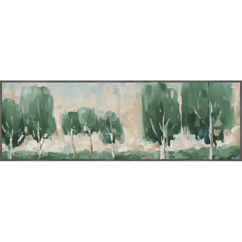 Smell of the Trees 1 Piece Single Picture Frame and Floater Frame Painting on Canvas, 25cm H x 76cm W x 3.81cm D