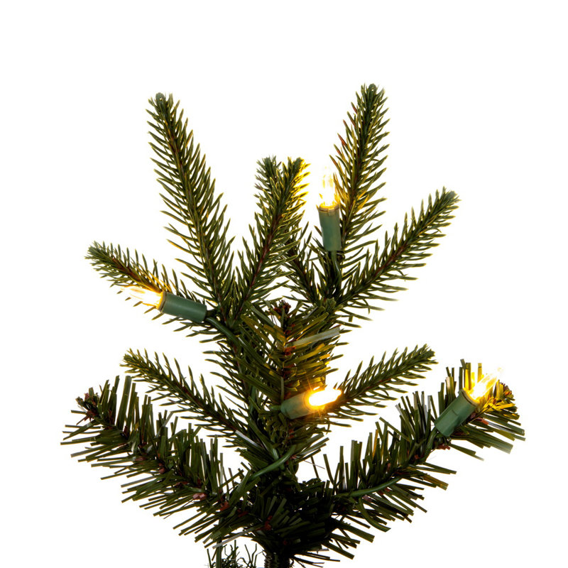 Bixley Pencil 5.5' Green Fir Artificial Christmas Tree with 250 LED Clear/White Lights with Stand, 3.5'