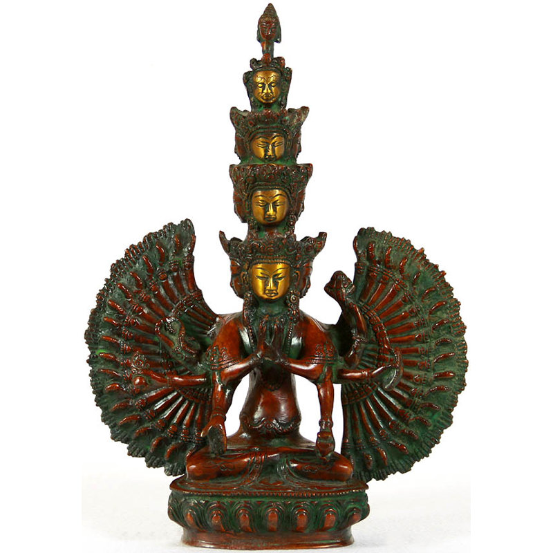 Bouddhiste tibétain à onze têtes Avalokiteshvara