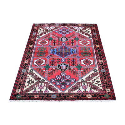 Tapis oriental 3 pi 8 po x 5 pi 3 po Hamadan rouge