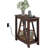 Narrow End Table With Charging Station And Storage Shelf,Farmhouse Slim Sofa Side Table With 2 USB Ports And 2 Power Outlets-1925180306