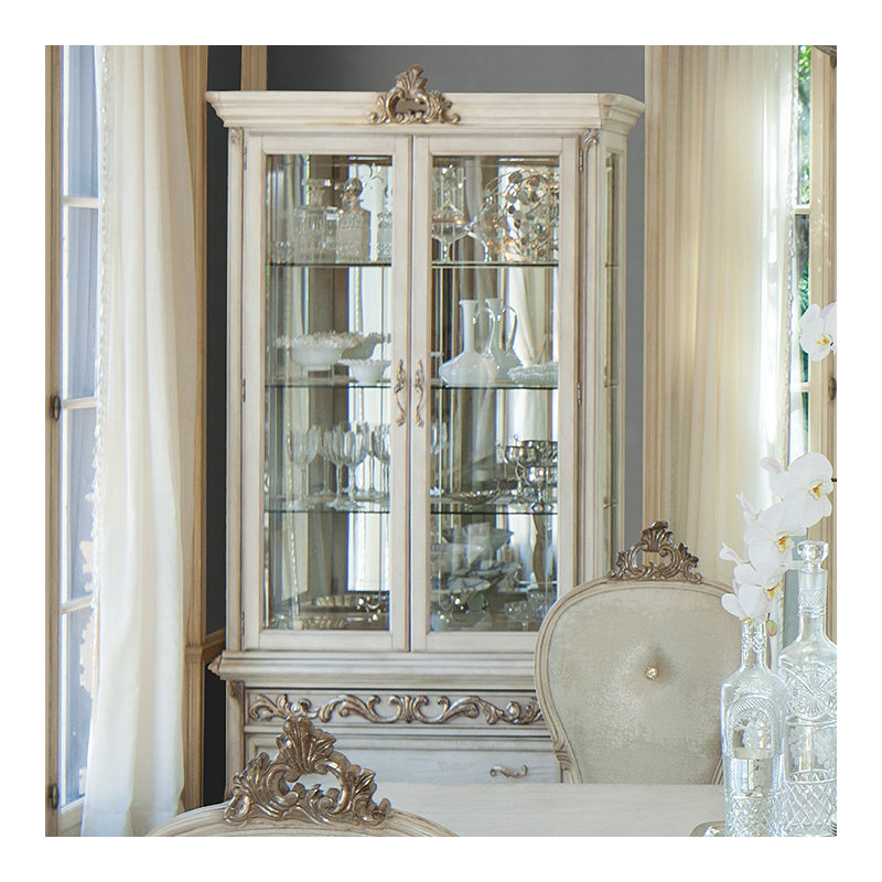 Lighted China Cabinet, Champagne