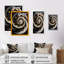 Or et noir vitrail spirale I - reproduction sur toile-87394600-87394601