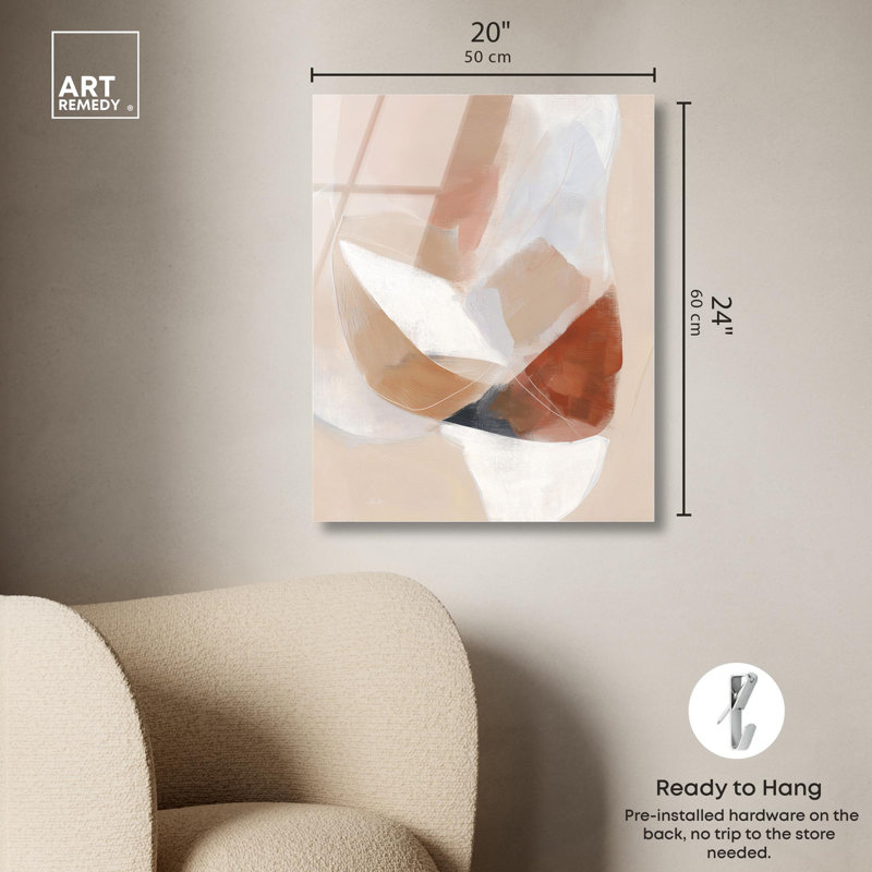 «Serene Overlap I», reproduction d'art acrylique sur toile par Art Remedy, H 24 po x l 20 po