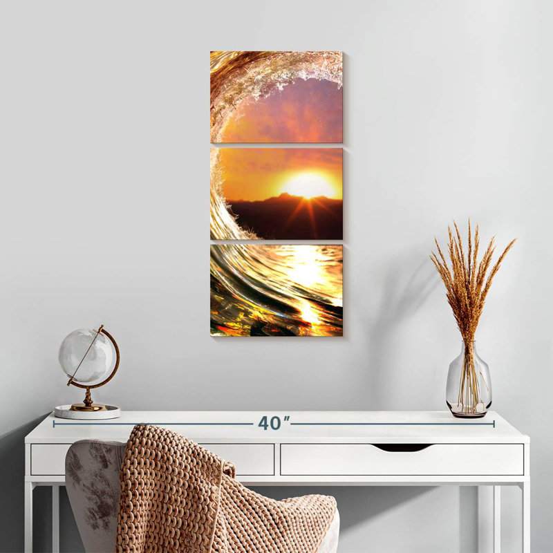Wave Sunset, 27" H x 12" W