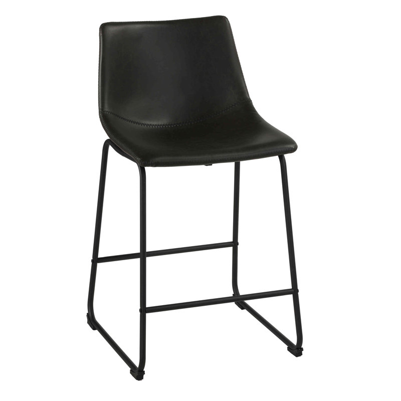 Tabouret de comptoir Dorielle, Tabouret de comptoir (siège d'une hauteur de 24 p, Noir