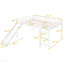 Lit mezzanine avec glissade, conception multifonctionnelle, lit double