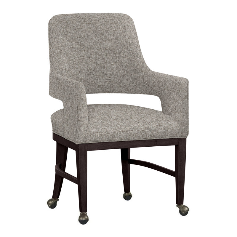 Josie Upholstered Arm Chair, Espresso, Linen (3156 72)