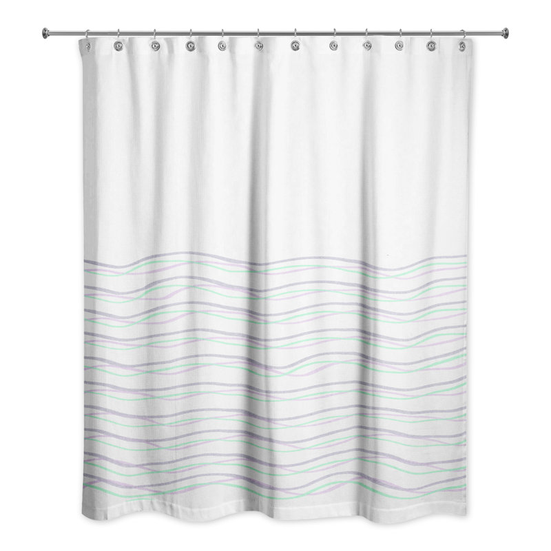 Perine Single Shower Curtain, Purple