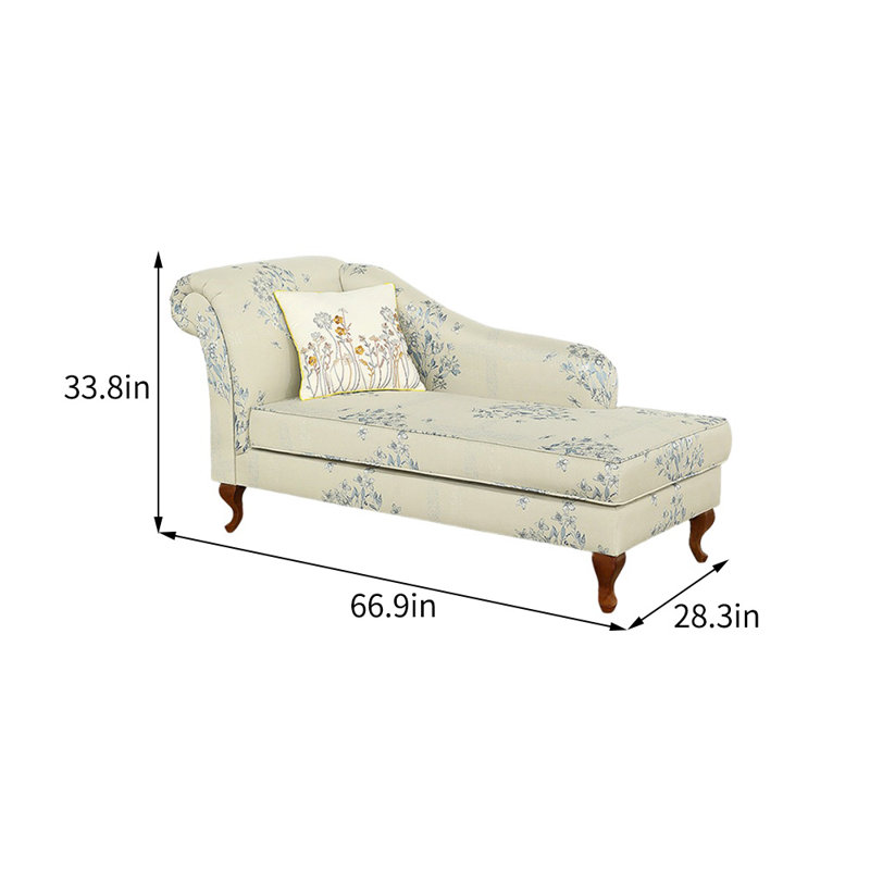 Chaise longue rembourrée Dzhenka, Beige chameau