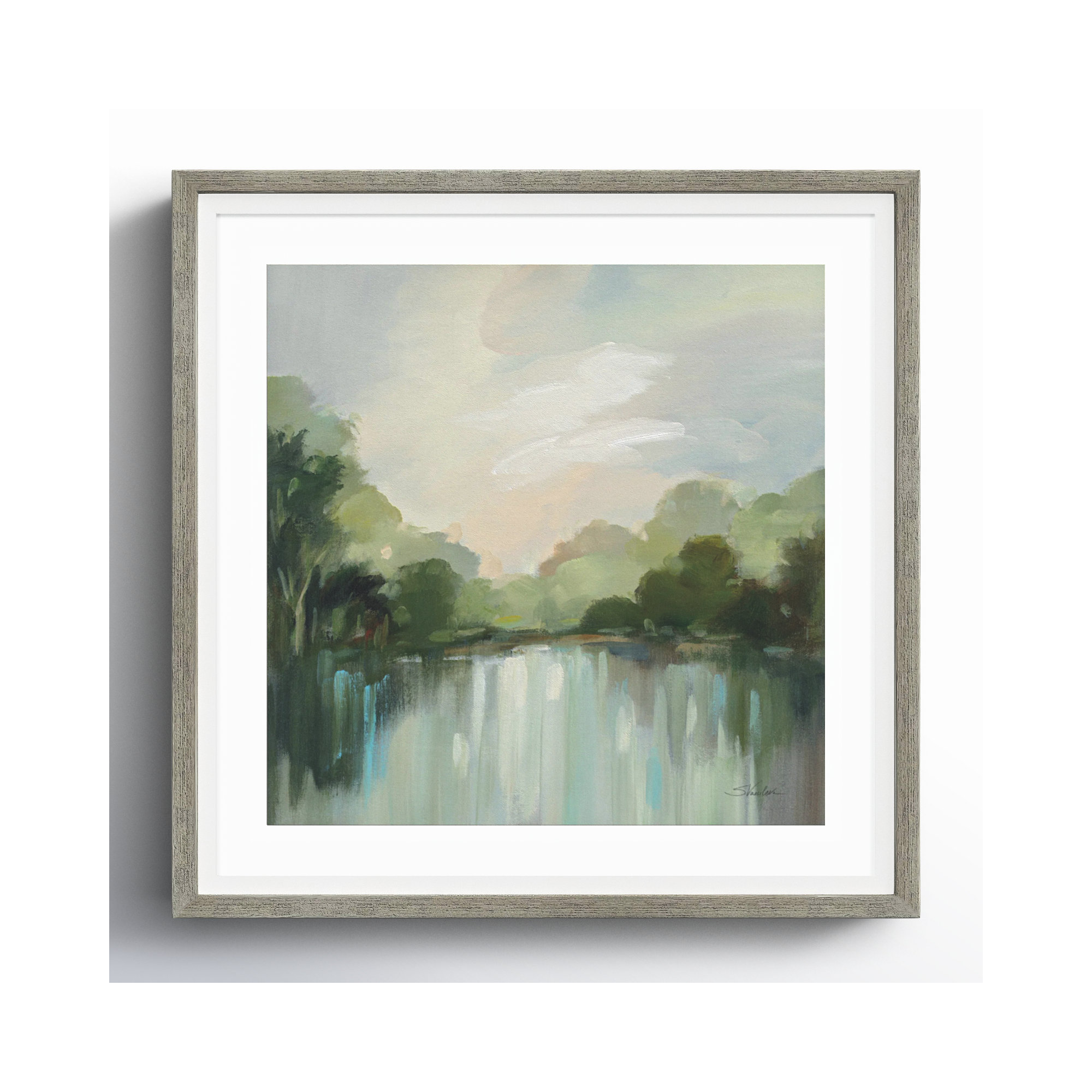 Cool Spring Day by Silvia Vassileva, 13" H x 13" W, Black