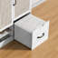 Armoire à chaussures multifonctionnelle avec tablettes réglables, tabouret, tiroir escamotable, range-chaussures minimaliste avec surface supérieure robuste pour différentes tailles d'articles, blanc