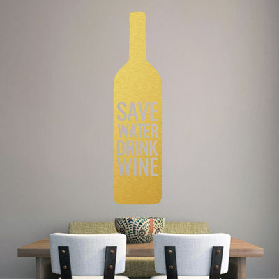 Adhésif décoratif boisson à vin save water
