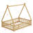 Tent-Inspired Floor Bed With Guardrails, Slats, And Playful Door Opening-953055926-953055915