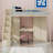 Loft Bed  With Storage Staircase, Dressing Table, Wardrobe, USB Charging Ports-10576810