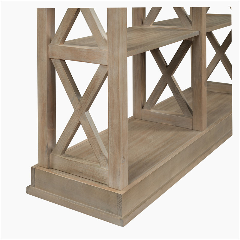 Nellis 46.5'' Console,Entry table,Hoyer table with 3-tiers open storage shelves, Beige