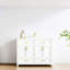 Meuble-lavabo 48 po avec lavabo en céramique et tiroir, porte, armoire de rangement-1348802027