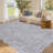 Farmhouse Scalloped Rug Washable Rug with Non Slip TRP Backing, Low Pile Non Shedding Rustic Carpet, Soft Thin Foldable Printed Mat for Living Room Bedroom-660204445-660204438