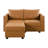 Rudwan Convertible Sectional Air Leather Loveseat with Ottoman – Modern Reversible Chaise Sofa-101482565