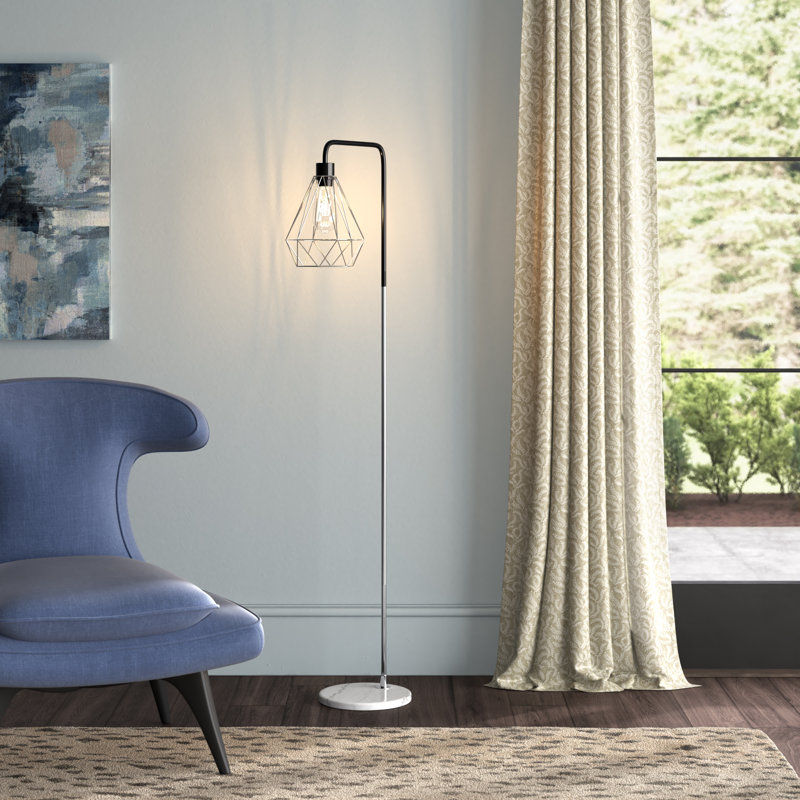 Melini 152cm Arched Floor Lamp, Chrome