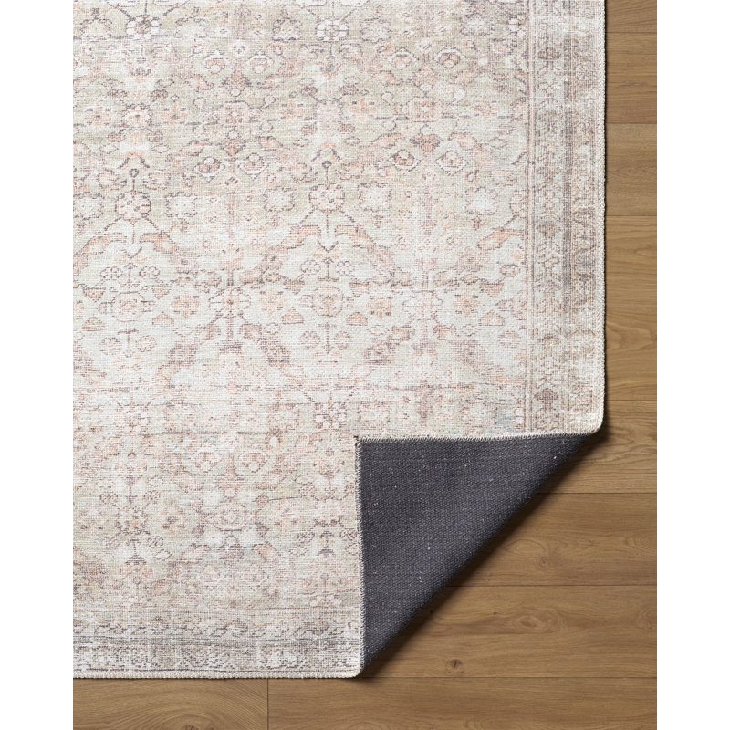 Jenni Yolo Home x Livabliss Amelia Washable Area Rug, Runner 2'7" x 7'3", Beige/Dusty Pink