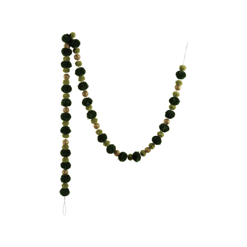 Guirlande verte et dorée