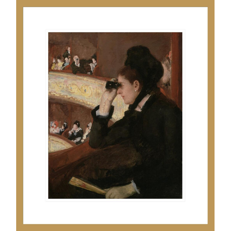 «In the Loge» par Mary Cassatt, impression giclée sur cadre, H 20,67 po x l 17,75 po
