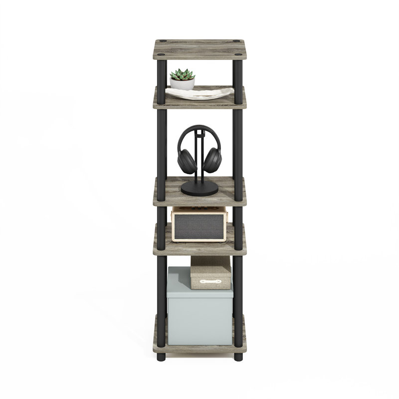 Tablettes de rangement Turn-N-Tube, tablette autoportante empilable, tablette d'angle ouverte, pour l'organisation et le rangement, salon, garage, bureau personnel, chêne français