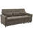 Contemporary Style 2-in-1 Sofa 82" Three-seater Sofa with a Sofa Bed and a Reversible Recliner Sofa for Living Room-1544252259