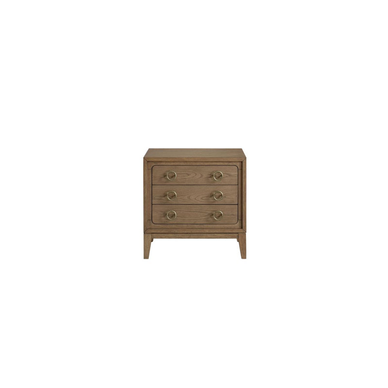 3 Drawer Nightstand With USB In Latte Finish