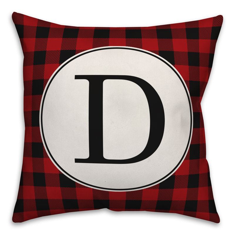Plaid Throw Pillow, D
