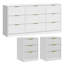 Ensemble 3 pièces commode 9 tiroirs et table de chevet 3 tiroirs-1362501670