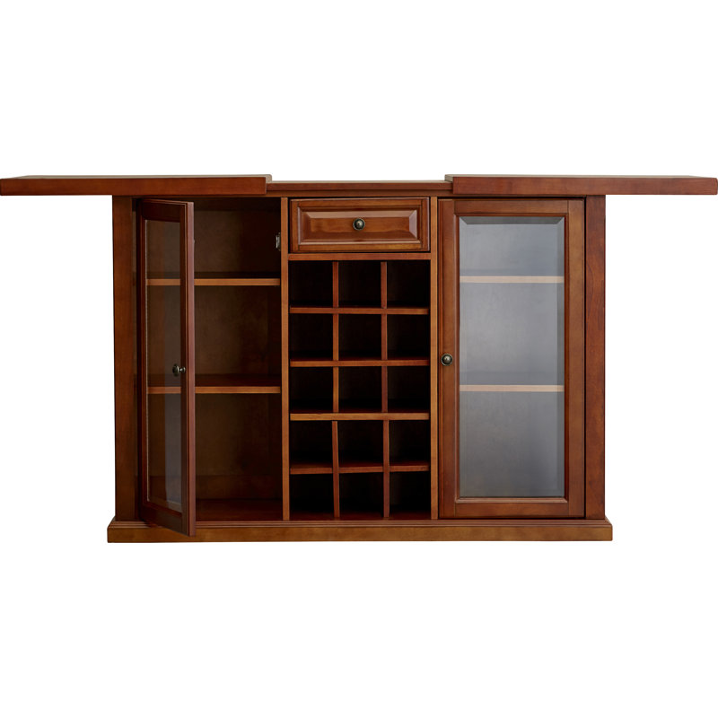 Armoire de bar Hedon, Cerisier classique