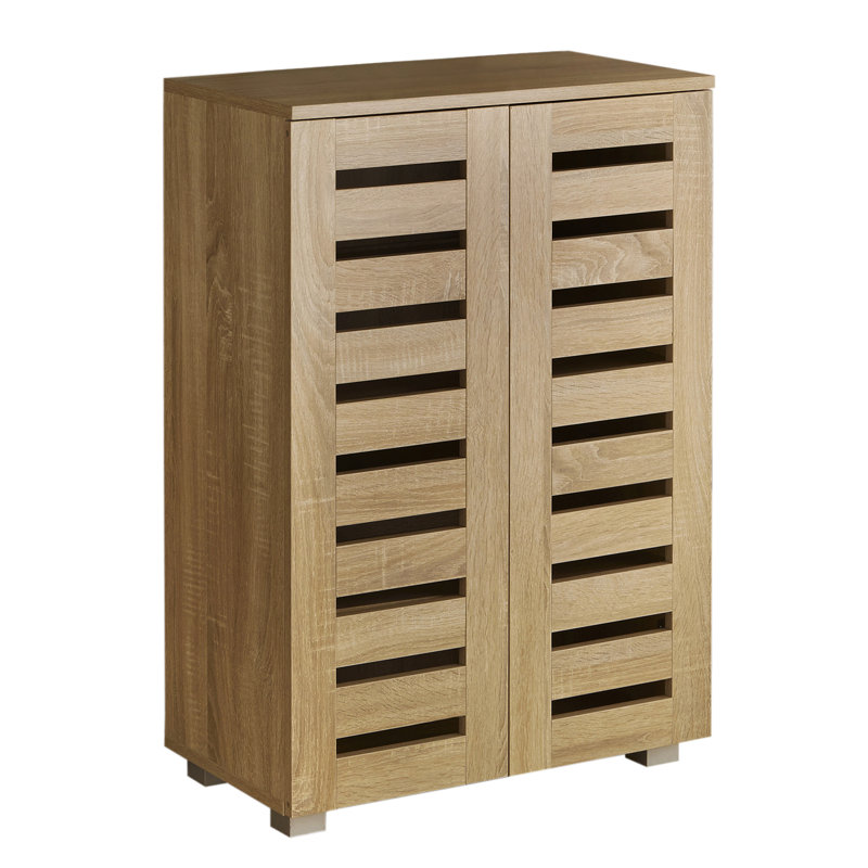 Oslo 10 Pair Shoe Storage Cabinet, Oak