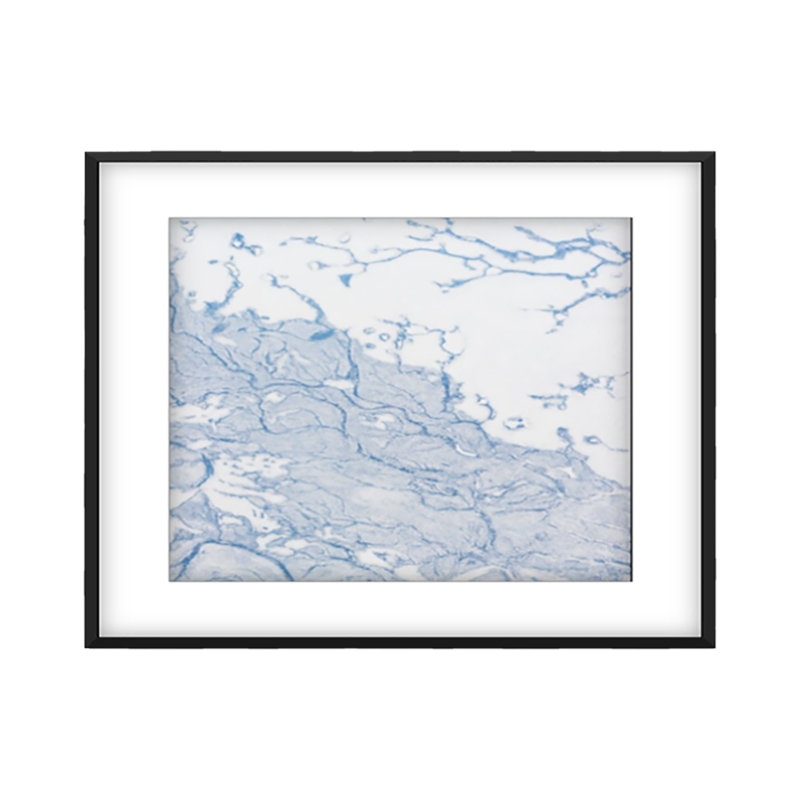 Glacier 3 Print by Francis Augustine, Black Framed Paper, 48" H x 72" W x 0.8" D, White