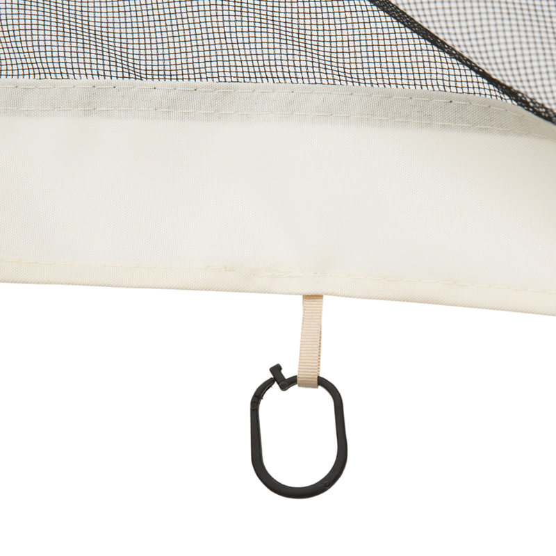 Paroi de treillis de remplacement en gazebo 13 pi x 13 pi - filet à auvent 4 panneaux à fermeture éclair, bordure crème (paroi latérale seulement)