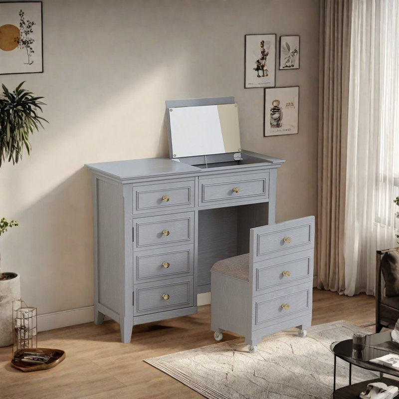 Commode de chambre à coucher, Gris
