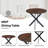  36In Round Metal Base Dining Table for 2-4,Small Kitchen Table and Chairs Set 36 inch Modern Metal Cross Base Dinner Table for Kitchen and Living Room-523616609-523616623