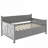 Twin Size Solid Wood &amp; MDF Storage Daybed with X-Frame, No Box Spring Needed, Gray for Guest/Living Room