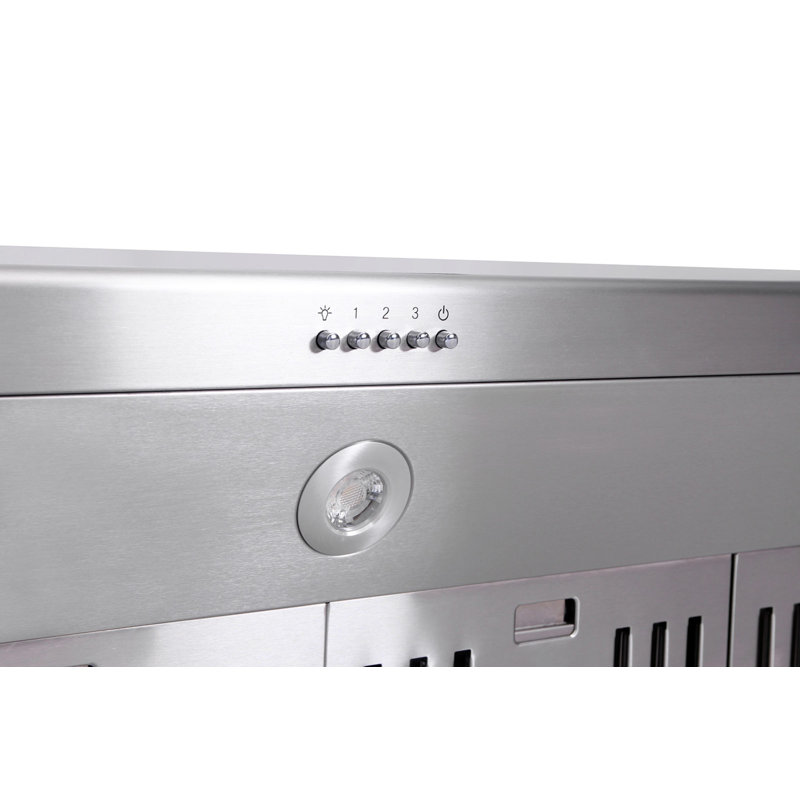 48" Stainless Steel Wall Mounted Range Hood with Charcoal Filter