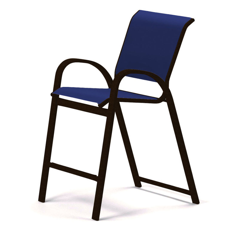 Tabouret de bar 42 po Holna, Atlantis bleu royal Sunbrella®, Kona texturé