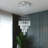 Modern Crystal Chandelier - Long High Ceiling Fixture For Foyer, Entryway, And Living Room, Diameter 15.8"