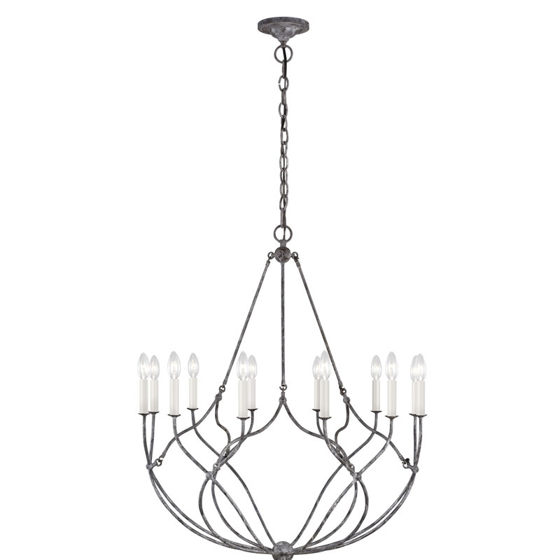 Cirone 12 - Light Dimmable Empire Chandelier, 35" H x 31.375" W x 31.375" D
