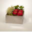 Geometric Rose and Succulent Faux Floral in Planter-1375873583
